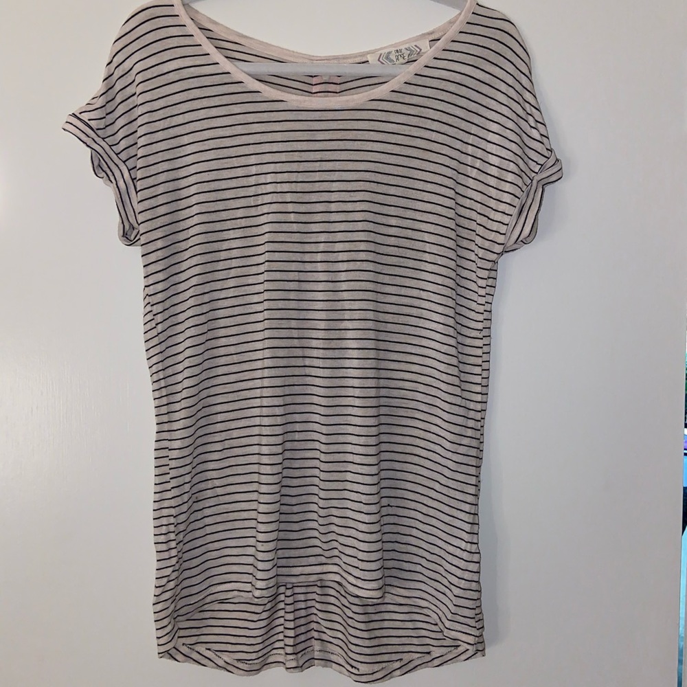 Striped shirt.